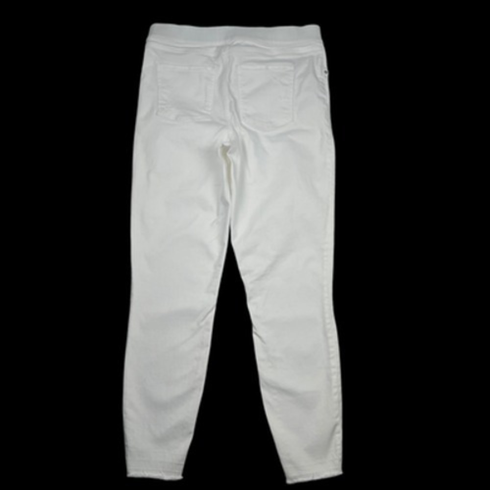 Spanx Jeans Womens L White Distressed Skinny Shaping Pull On Stretch Denim Pants - Picture 2 of 11